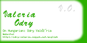 valeria odry business card